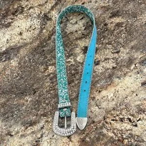 Turquoise Rhinestone Belt Shyanne | Accessories | Shyanne Turquoise And Silver Rhinestone Belt ...